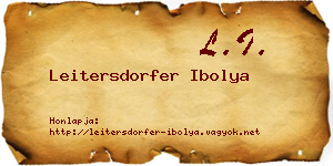 Leitersdorfer Ibolya névjegykártya